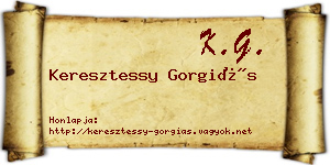 Keresztessy Gorgiás névjegykártya